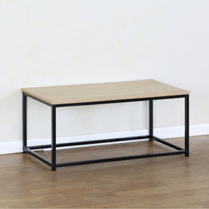 Table basse rectangle 90x48cm bois COAST