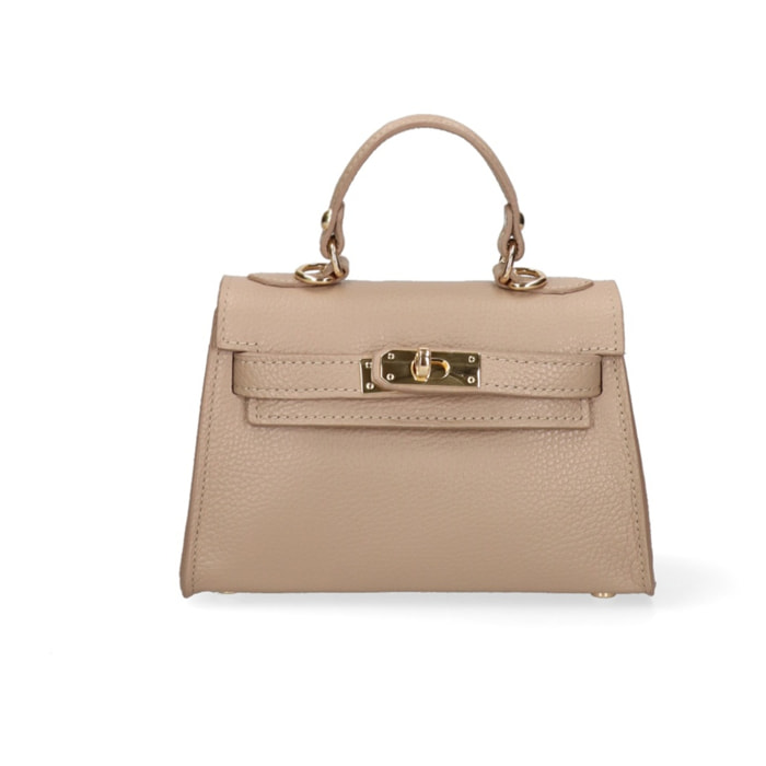 Borsa a mano da donna Made in Italy - Modello Floralie Elite - 100% pelle - 21.0 x 14.0 x 7.0 cm