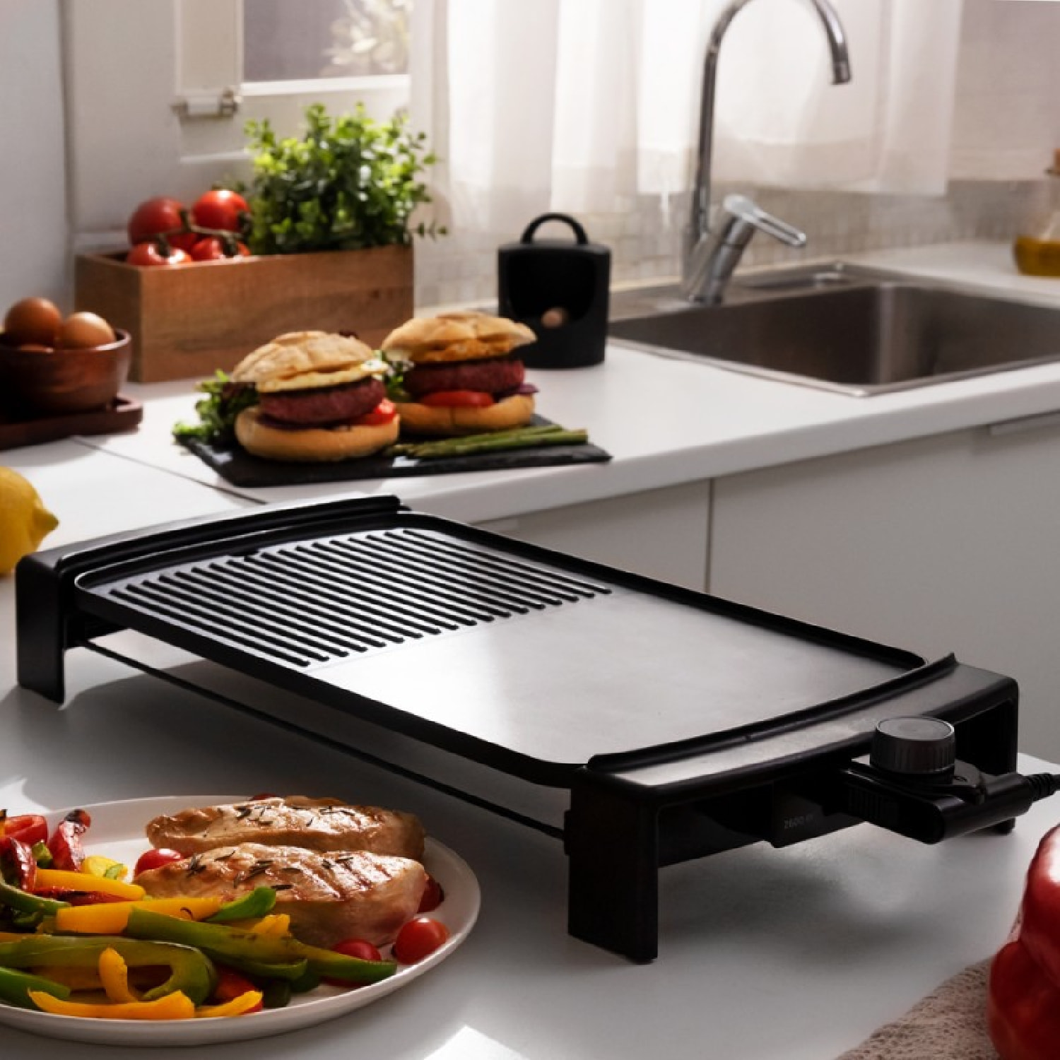 Cecotec Plancha électrique Tasty&Grill 3000 BlackWater MixGrill