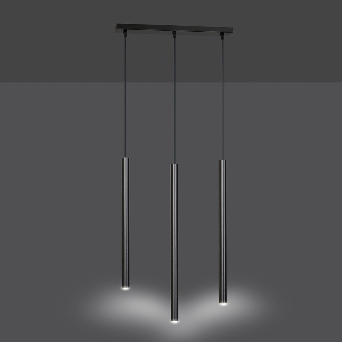 Lampada a sospensione Selter in acciaio nero opaco