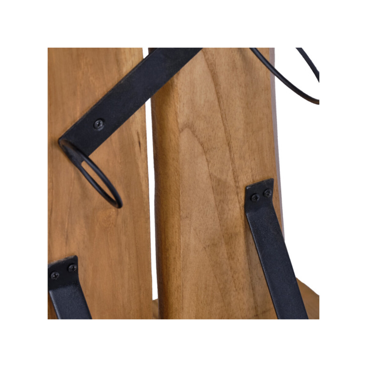 Range bouteilles 7 cases H146 cm en bois de teck et métal - VALENCE