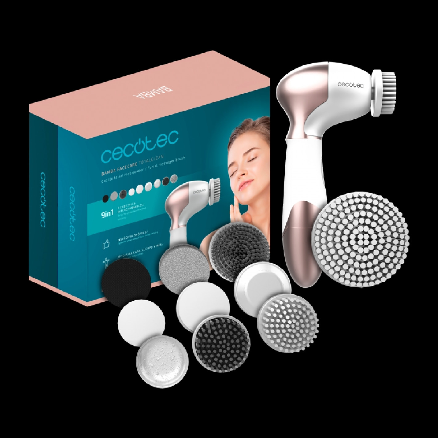 Cecotec Brosse nettoyante pour le visage Bamba FaceCare TotalClean