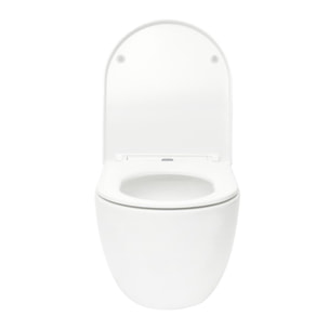 Tornado WC sans bride avec abattant SoftClose et fixations invisibles, blanc (SATFUS010RTORP)