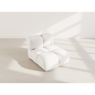 Grace - module d'assise en velours texturé - Beige