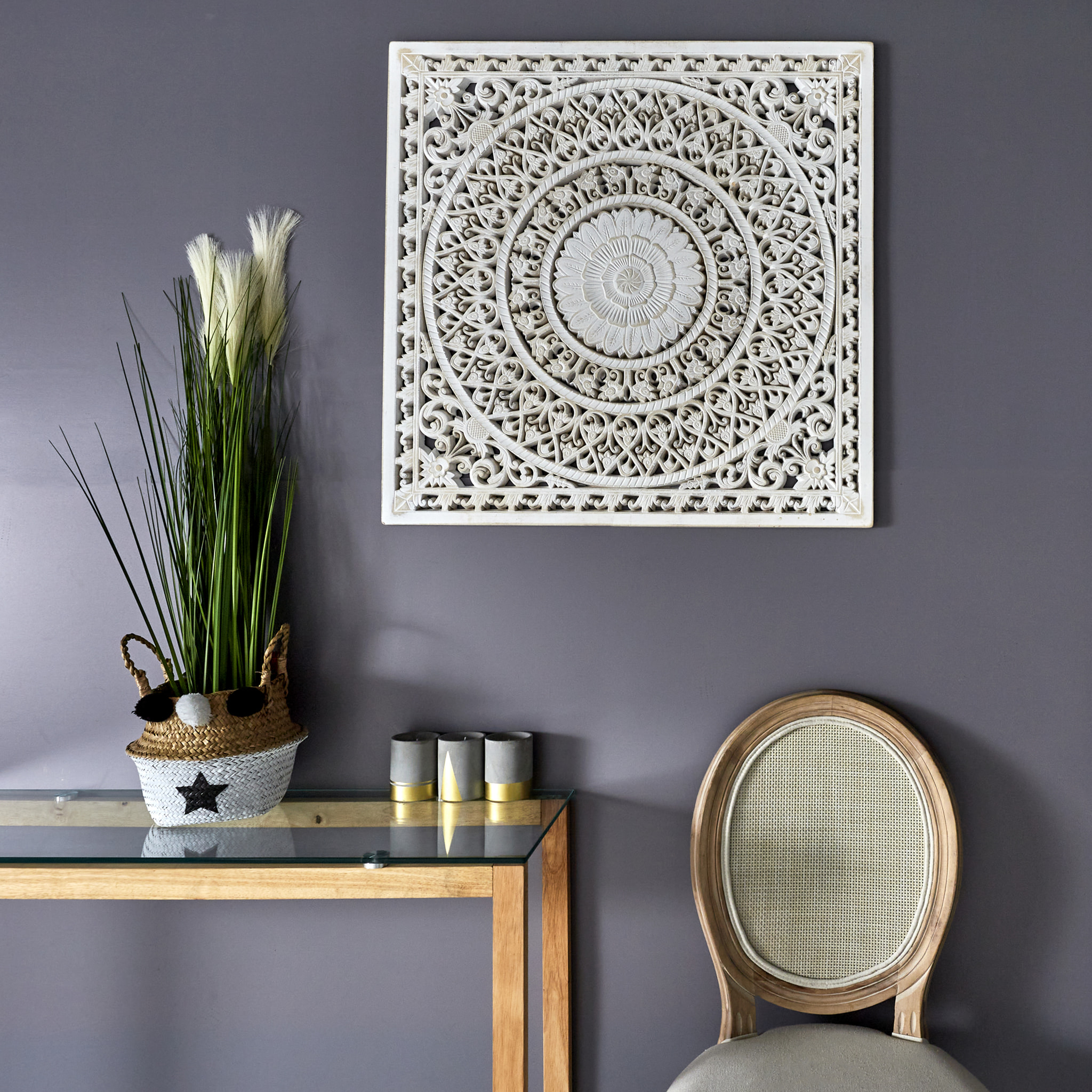 Decoration Murale Moulure 80x80cm