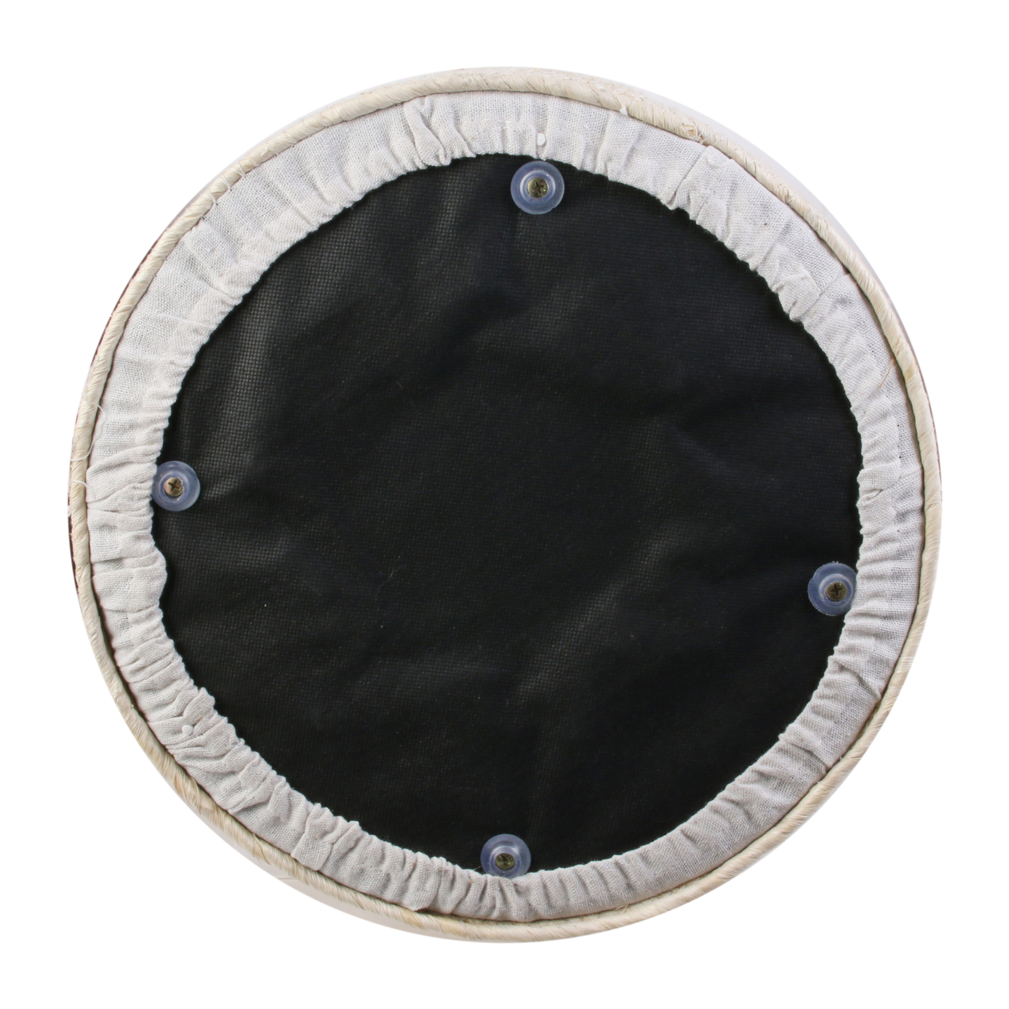 Pouf Tresse Beige - Lot De 2