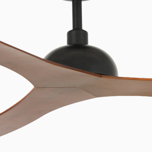 GOTLAND L Ventilateur de plafond noir/noyer TUYA