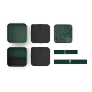 Lunch box 2 compartiments Square 1,7L Made in France  Jungle