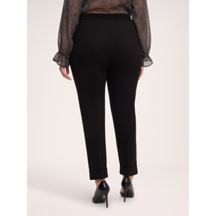 Fiorella Rubino - Pantaloni New York in Punto Milano - Nero