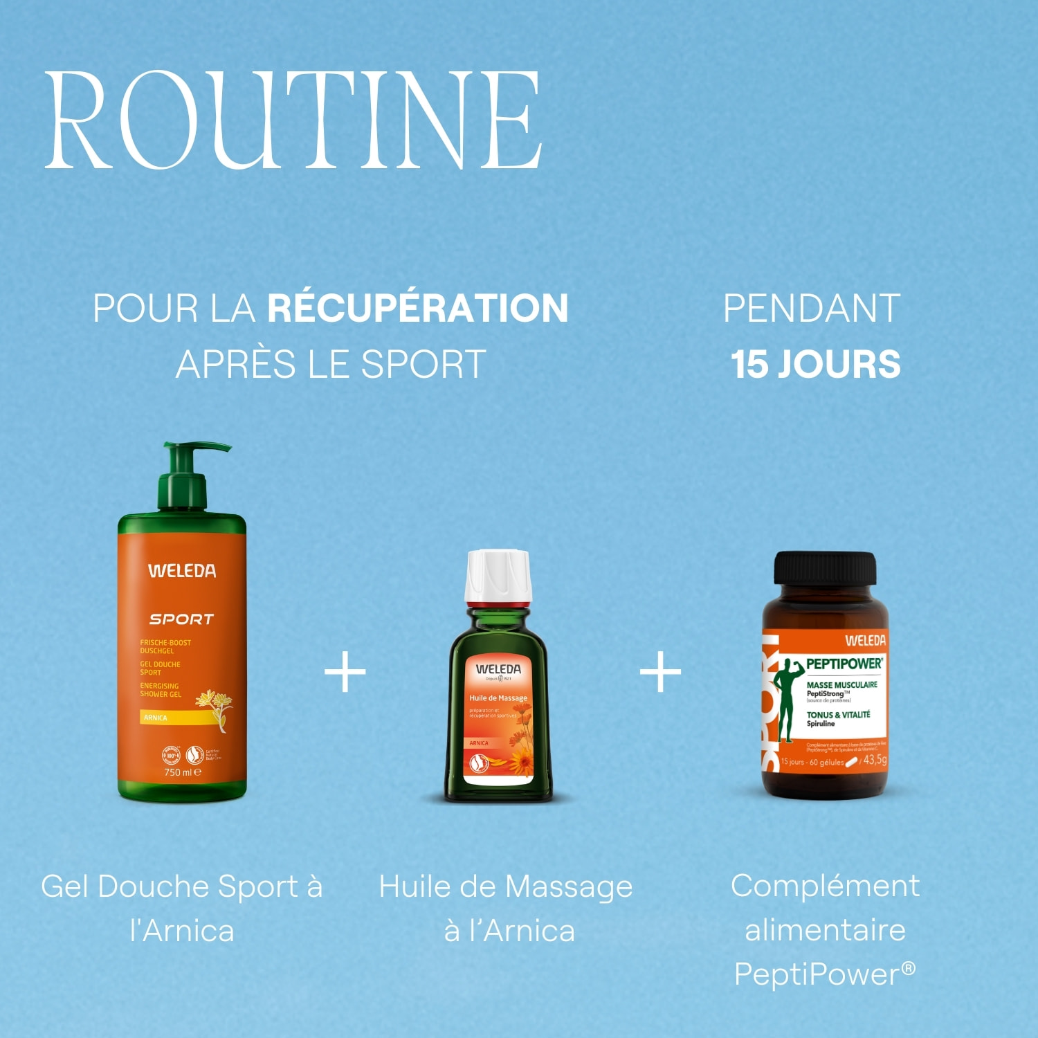 WELEDA - LOT Huile de massage Arnica 2x50ml + 1x100ml - Vegan* - Certifié Natrue**- Flacon pompe 100ml et flacon 50ml