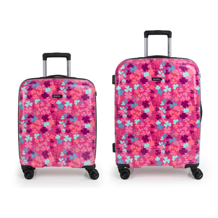 Set de maleta cabina y mediana Gabol CLOVER