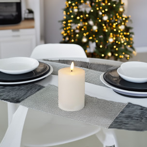 vela led de cera con temporizador en color blanco ø7,5x10cm