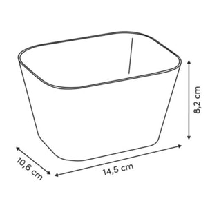 Panier rangement Arche 1,8L vert céladon