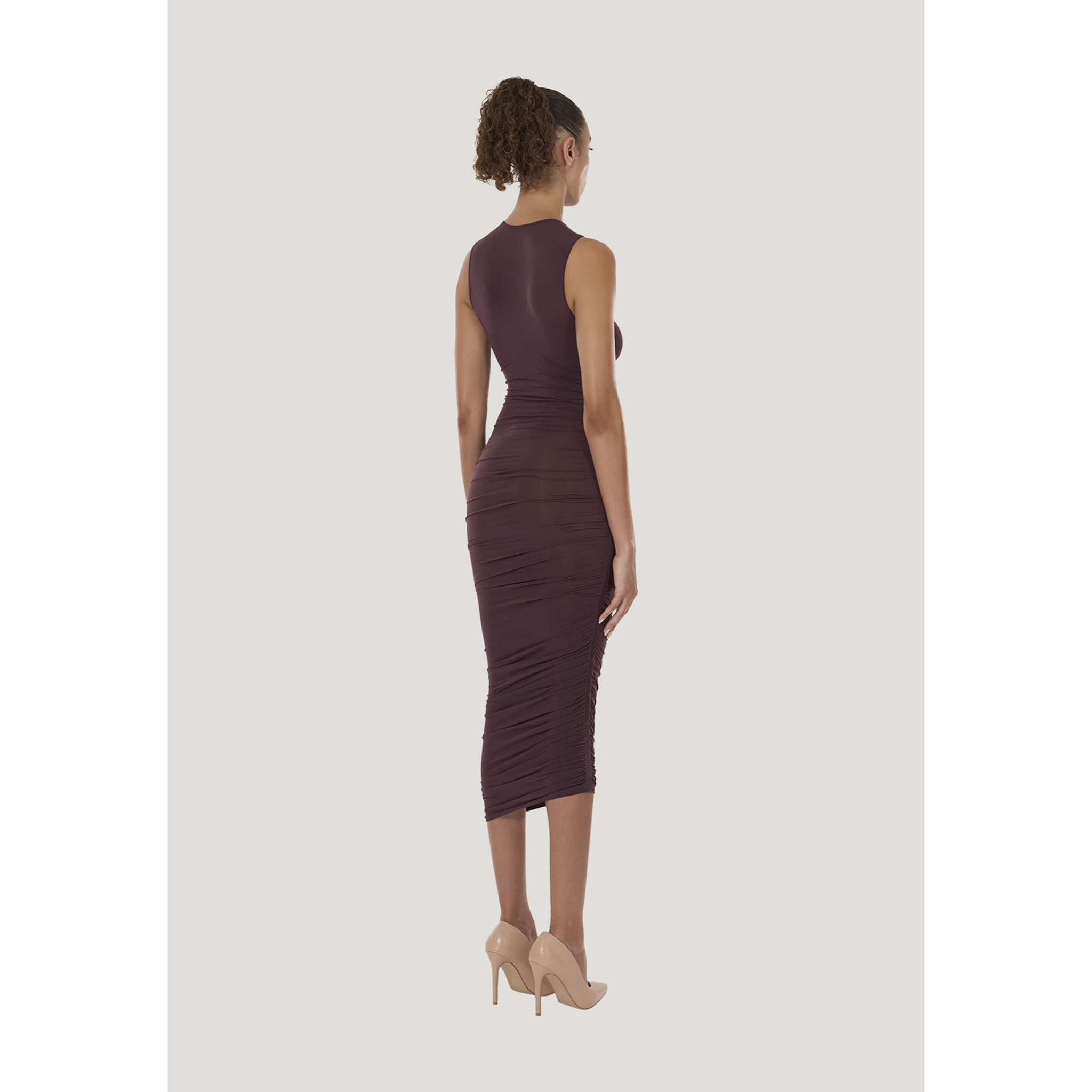 Vestito Sheer Drape Dress