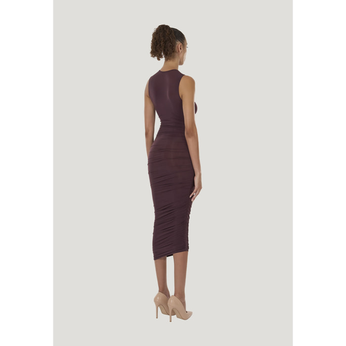 Vestito Sheer Drape Dress
