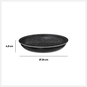 Poêle Aluminium pressé 26 cm Amovible