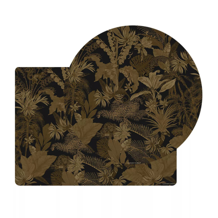 Set vinyle 860 g/m² imprimé brun noir Rainforest black