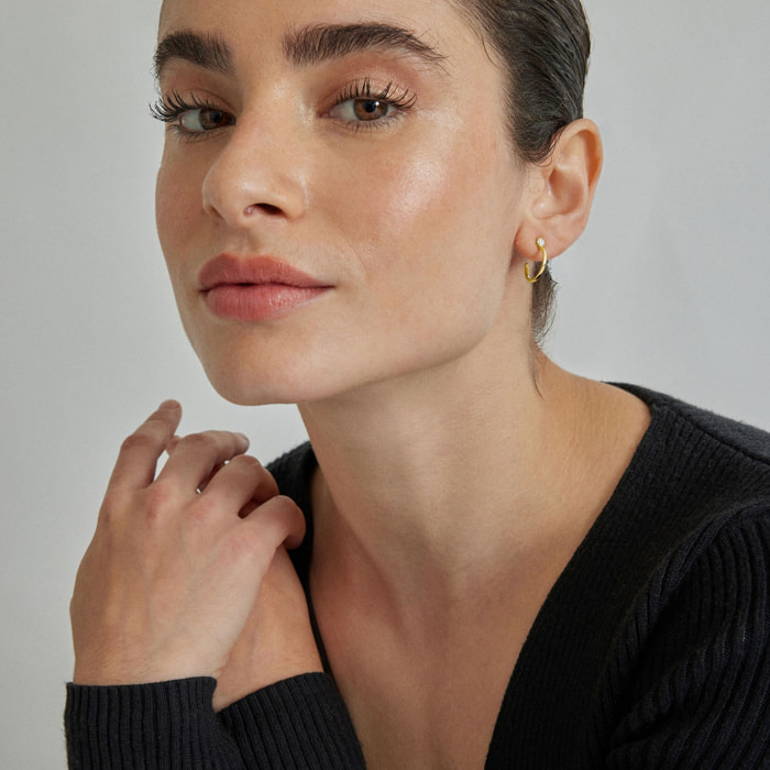Pendientes Nazta acabado oro amarillo 18k