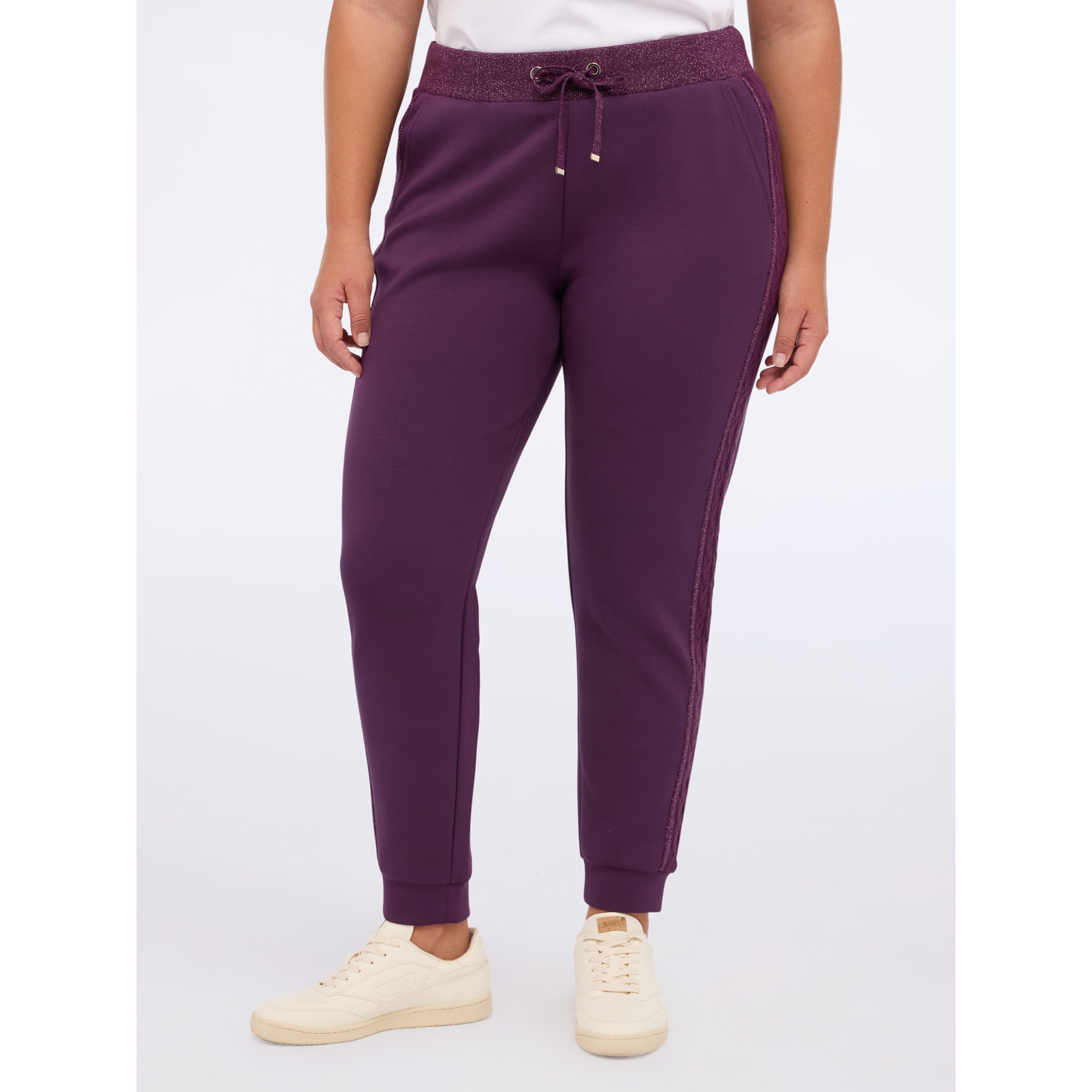 Fiorella Rubino - Pantalones Jogger en tejido scuba - Violeta