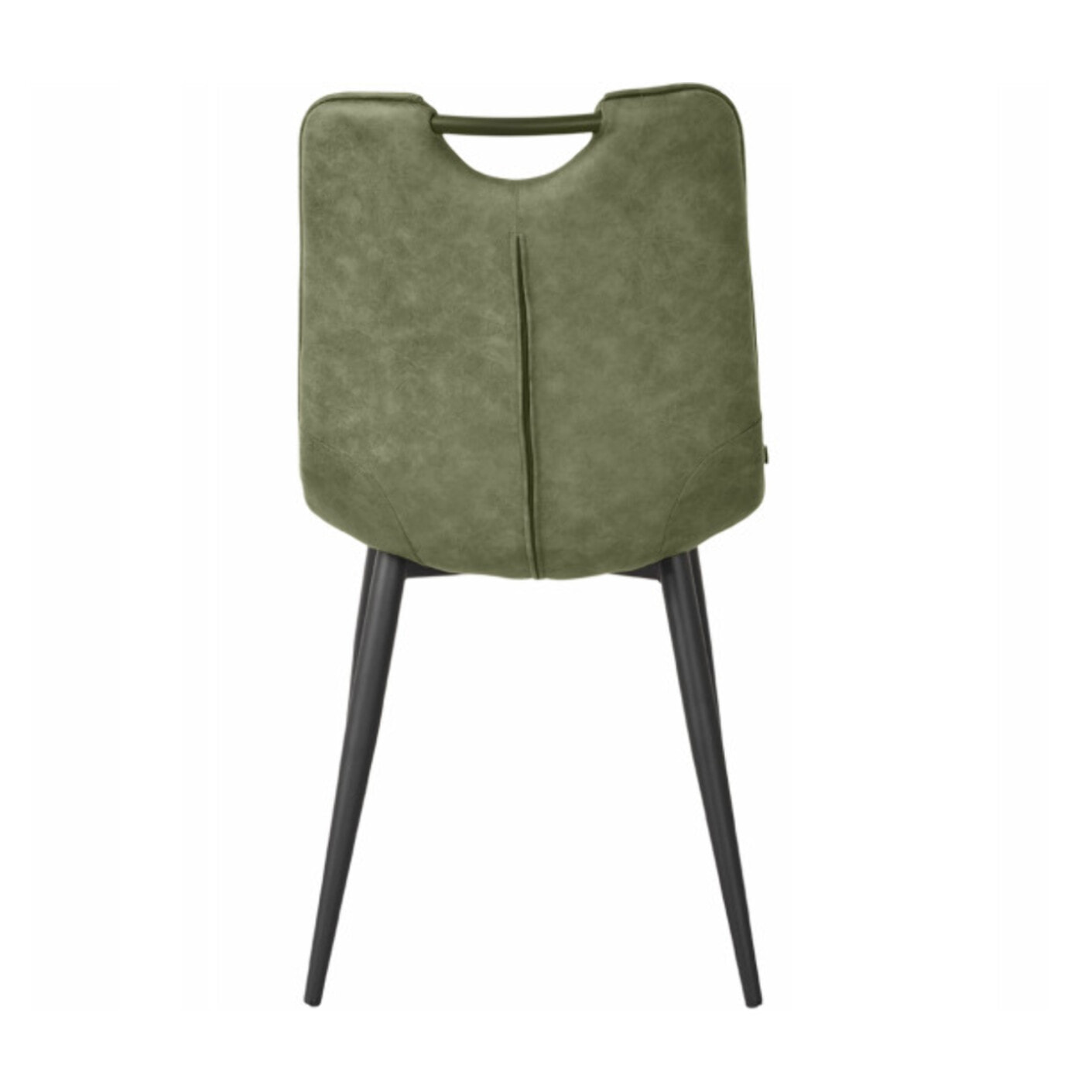 Chaise microfibre effet simili, poignée et pieds noirs - SPOOKY 2