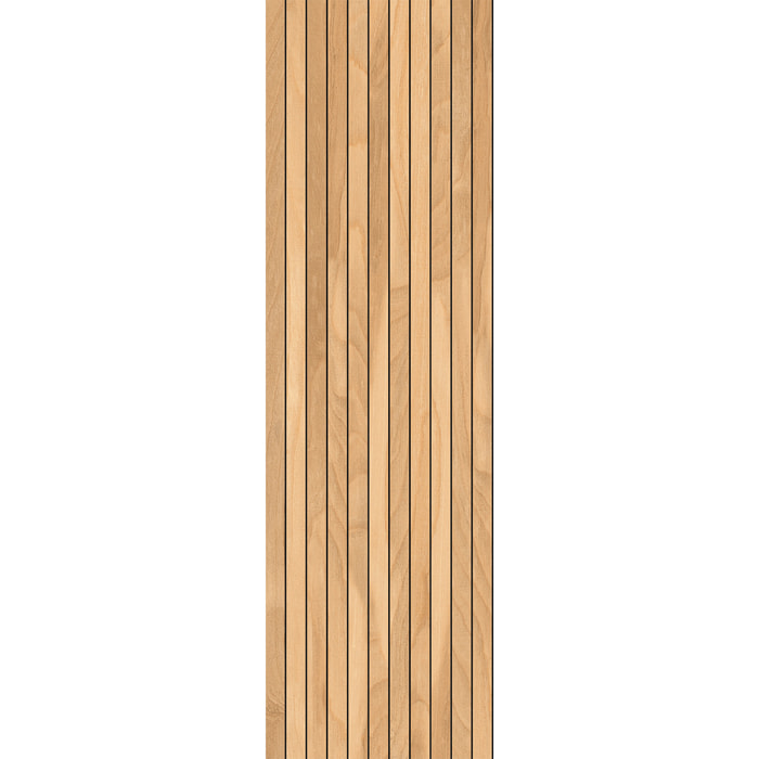 Rouleau revêtement adhésif vinyle au mètre - Sticker mural panneau de bois - CLAIR ET NOIR