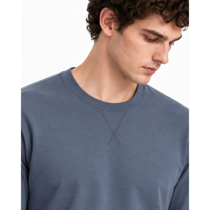 Pigiama lungo in cotone Kodac blu navy