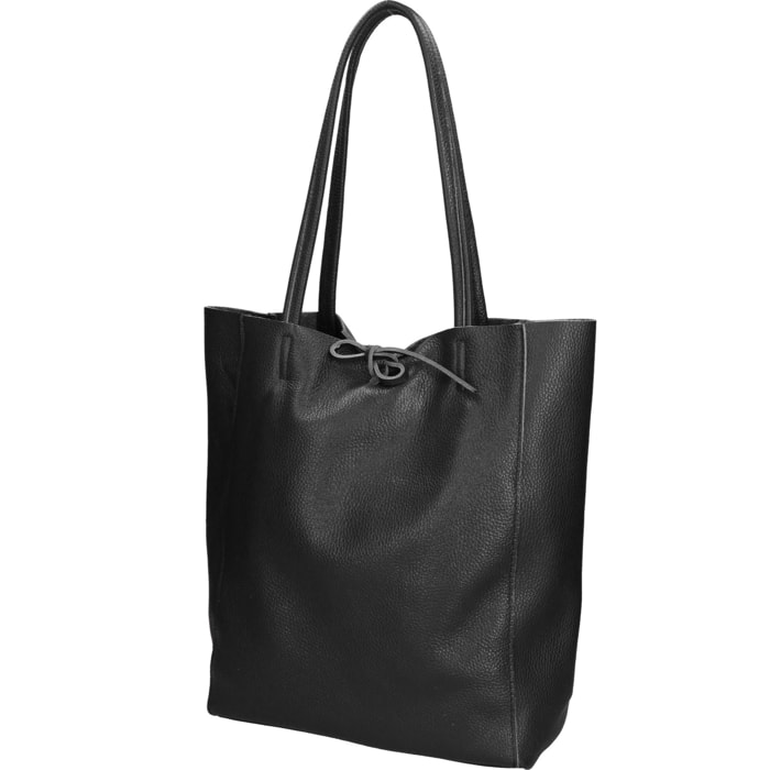Borsa a mano da donna - Modello Valentina - 100% pelle - 37.0 x 40.0 x 12.5 cm