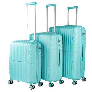 Juego De Maletas Rígidas Pp Jaslen Crawley Menta