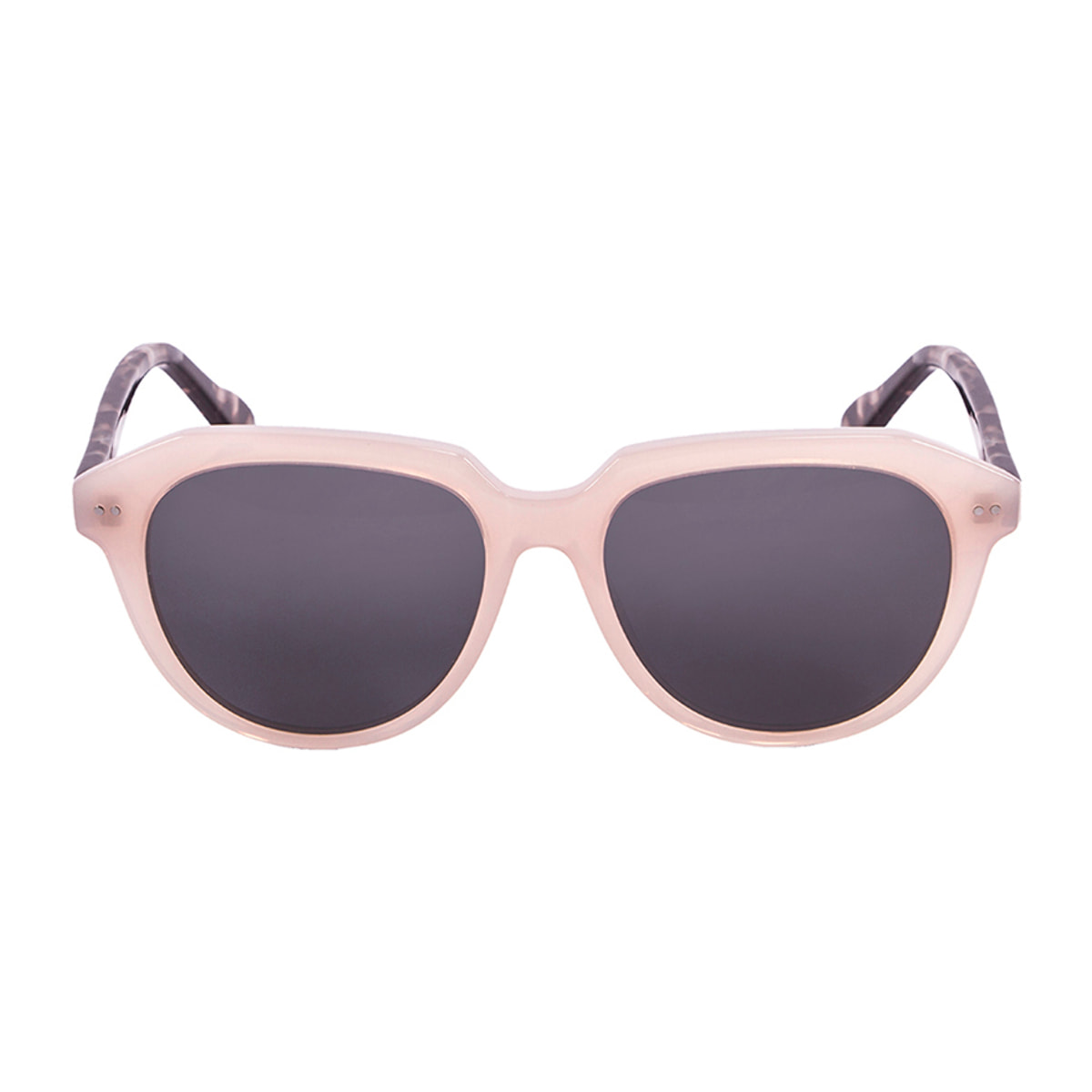 Gafas de sol LENOIR CASSIS - Rosa esmerilada transparente, patilla marrón demi y / Ahumada