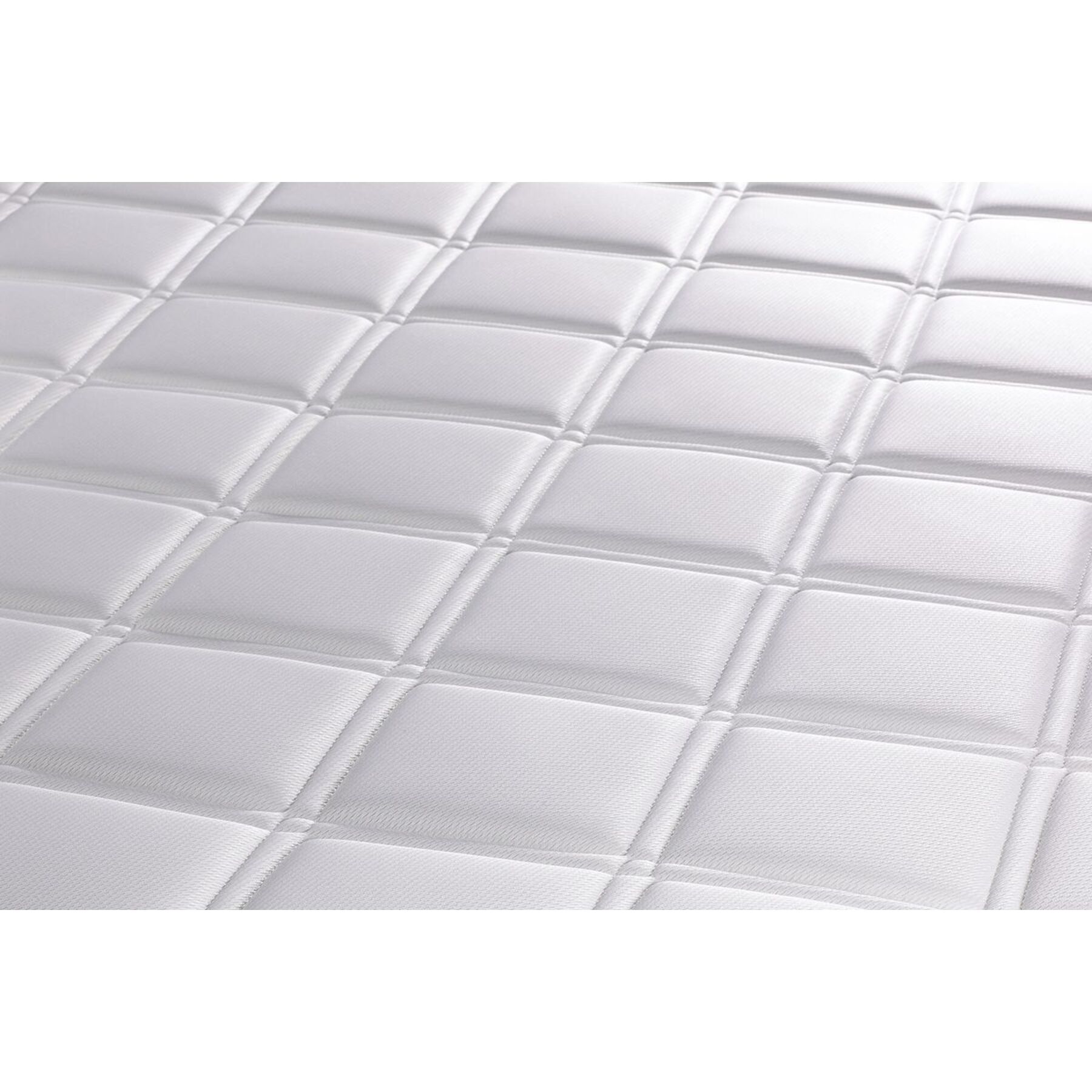 Ensemble Matelas Sommier 90x190 cm - Sommier Blanc (déjà monté) - Regen