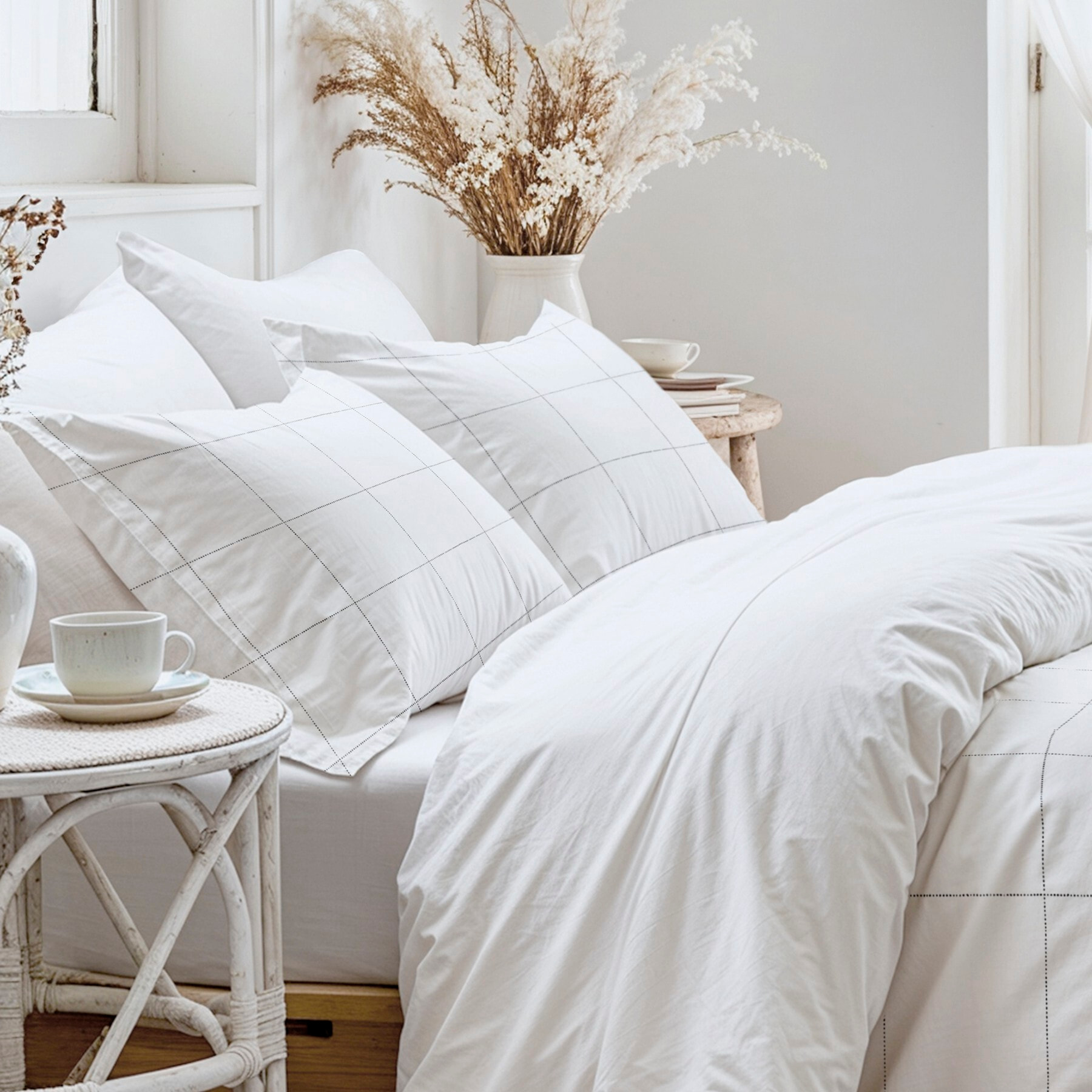 Housse de couette blanche Amira