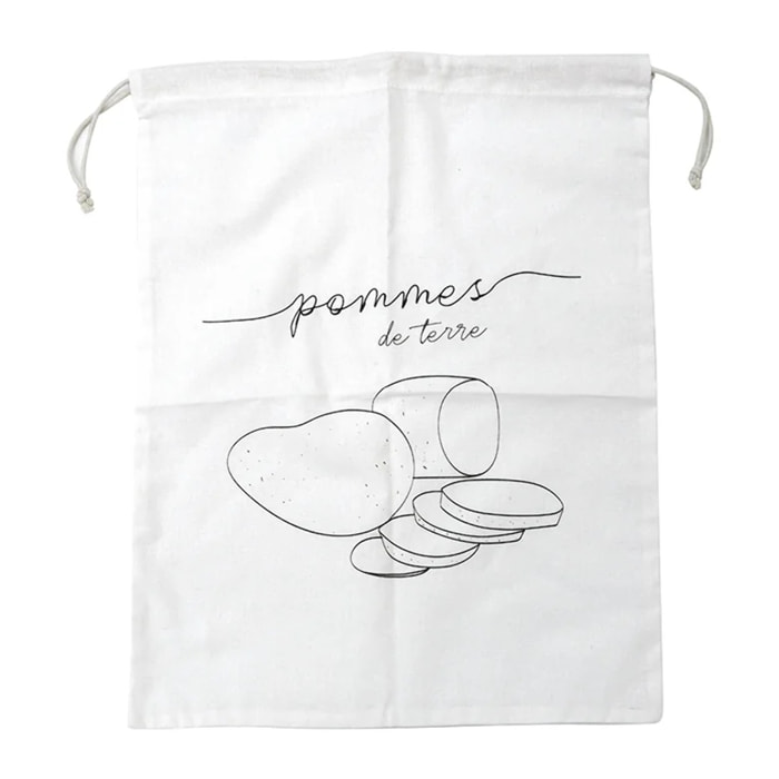 Sac de conservation pour pommes de terre en coton Fackelmann Nature