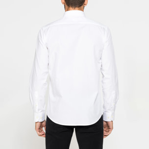 CAMICIA FANTASIA TINTO FILO CON COLLO BUTTON-DOWN