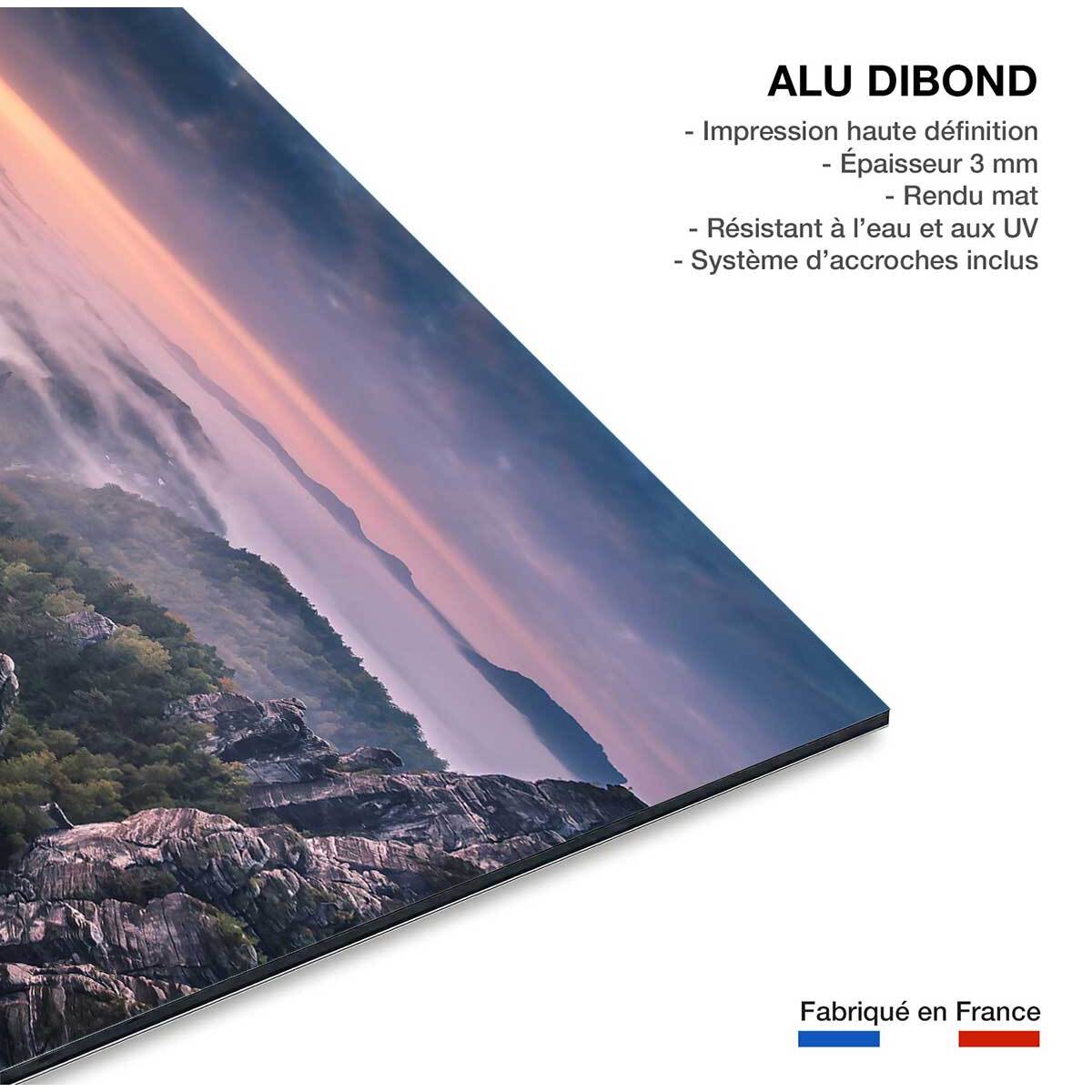 Tableau sunrise on the rocks Tableau alu Dibond