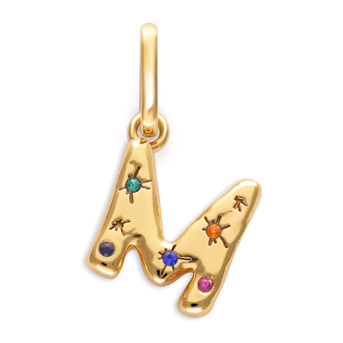 Charm Iniziale Organic Colors Placcato Oro