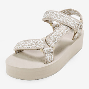 Sandalias deportivas con plataforma beige