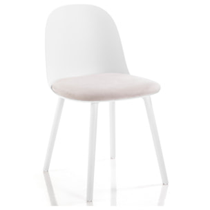 Tomasucci Lot de 4 Chaises JADE BLANCHE