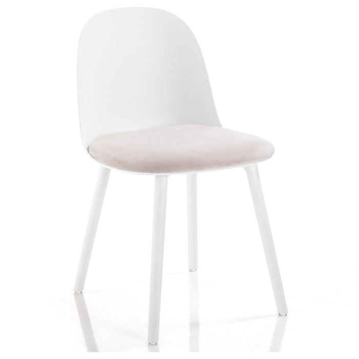 Tomasucci Lot de 4 Chaises JADE BLANCHE
