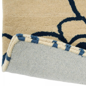 Tapis salon et chambre fait à la main en laine motif floral VAVA