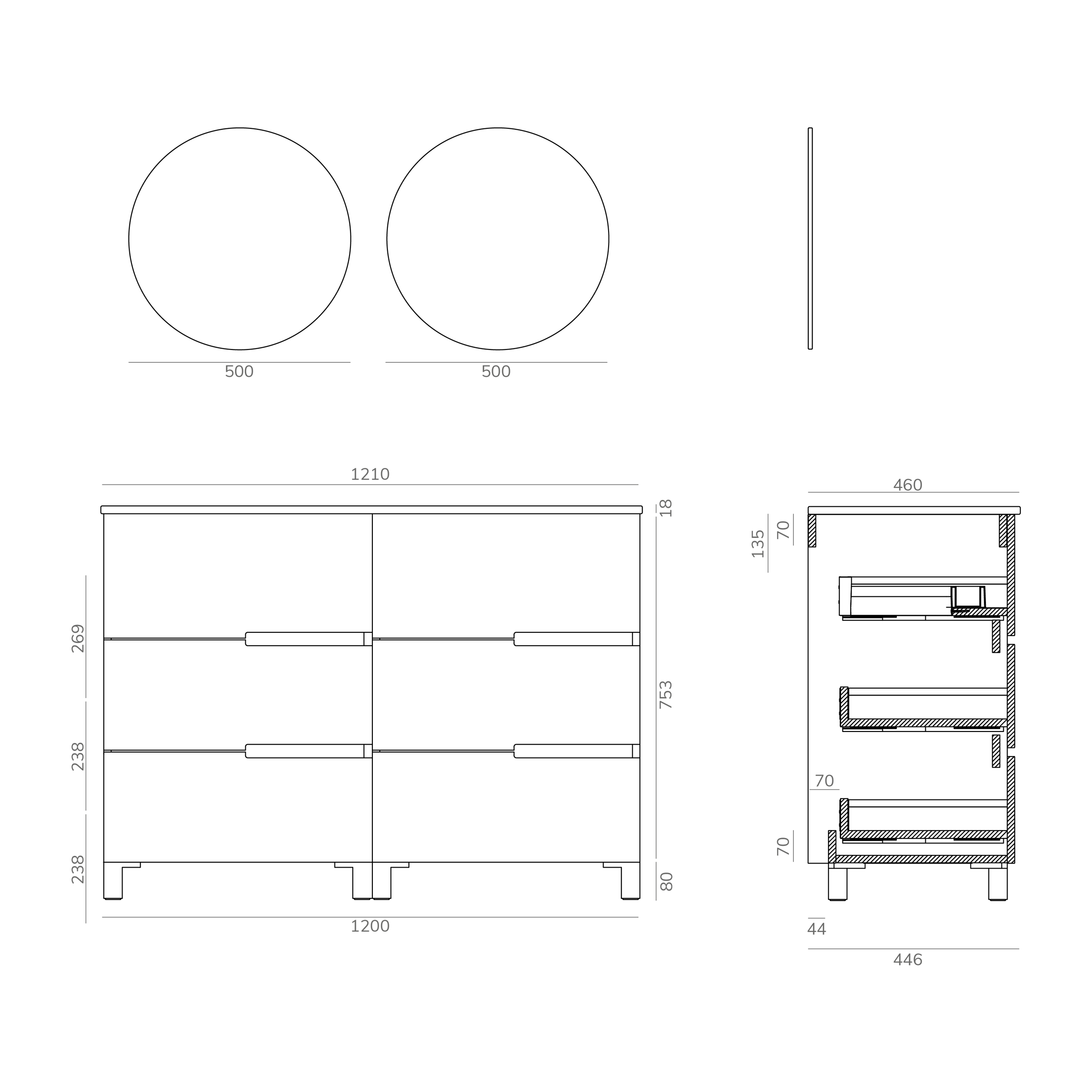 Ensemble de salle de bain MEMPHIS 6C, Alday, 120 cm, Teka