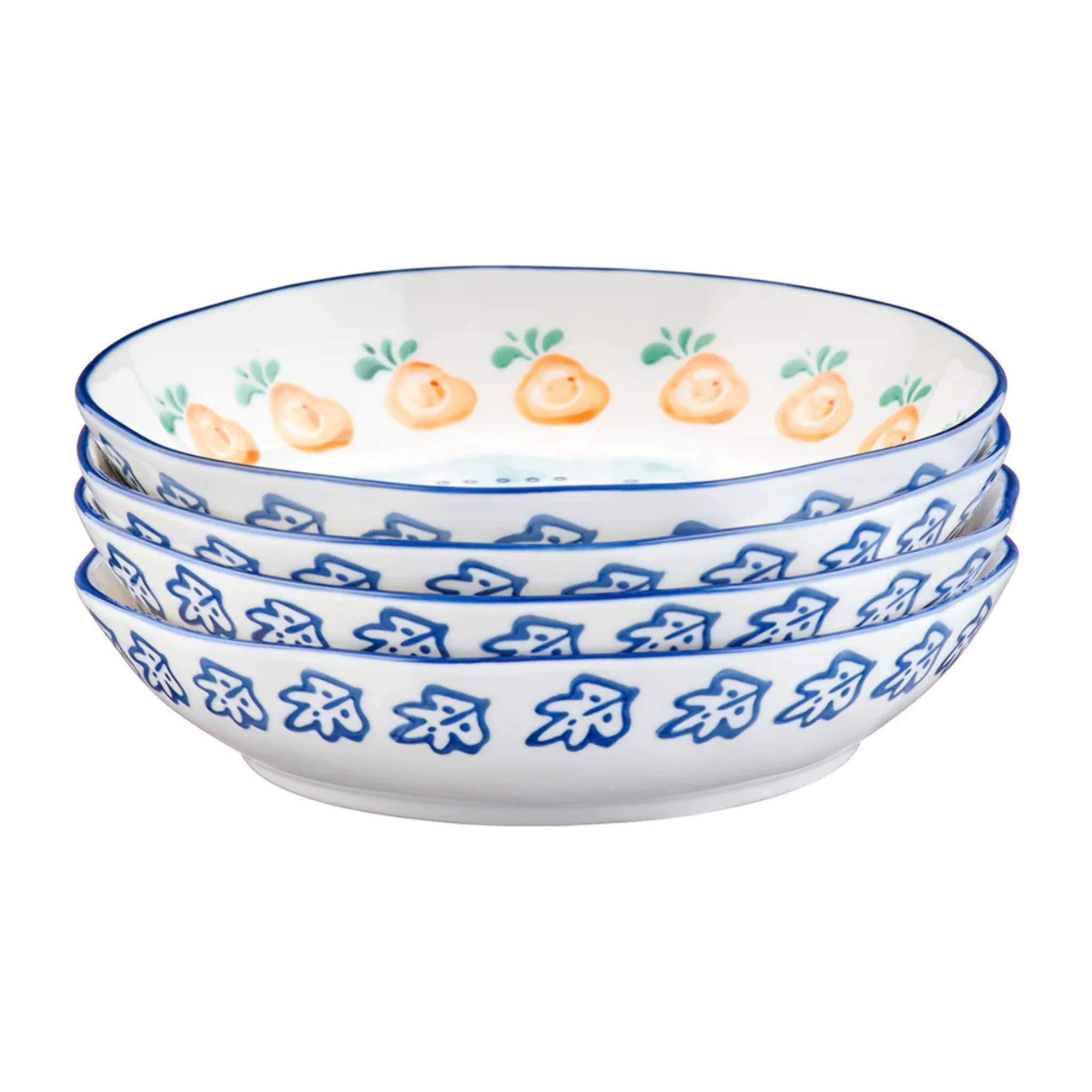 Assiette creuse NAPOLI Ø21,5cm - 4 pièces - Agrume