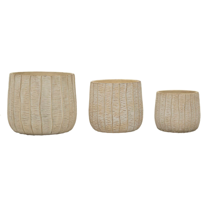 CACHEPOT FLAKE SET 3 PZ CM 30,5X27-25X22,2-19,5X18