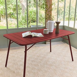 Table de jardin pliante métal 6 places AMÉLIA