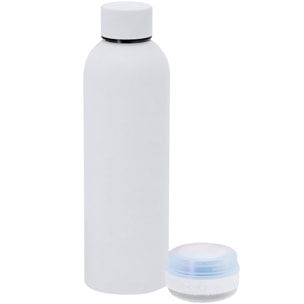 Bidón térmico con Altavoz Bluetooth e iluminación LED RGB. Con 540 ml de capacidad, en acero inoxidable de doble pared. Libre de BPA.