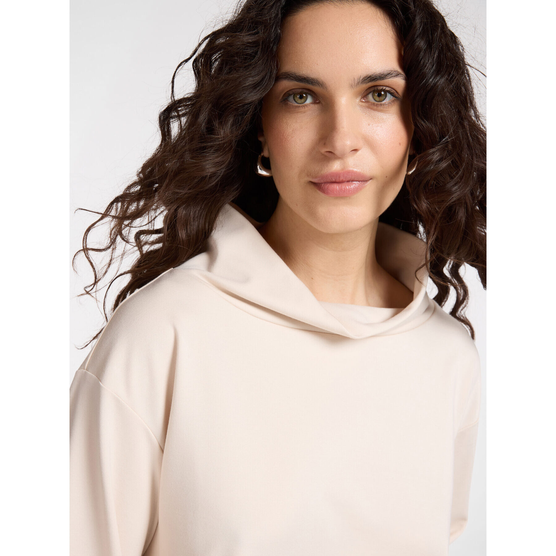 Elena Mirò - Camiseta con cuello suave - Beige