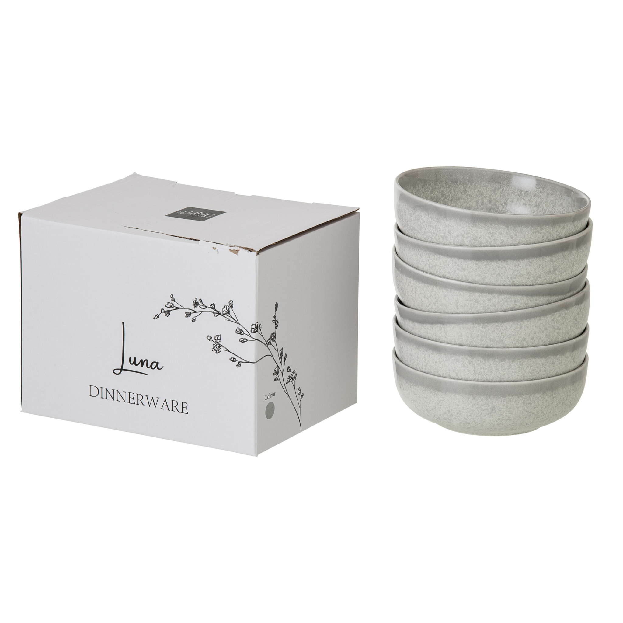 J-Line Bol Luna - céramique - gris clair - medium