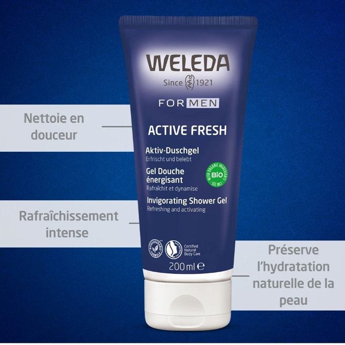 WELEDA - Coffret Homme : Gel douche Energisant + Crème hydratante Homme