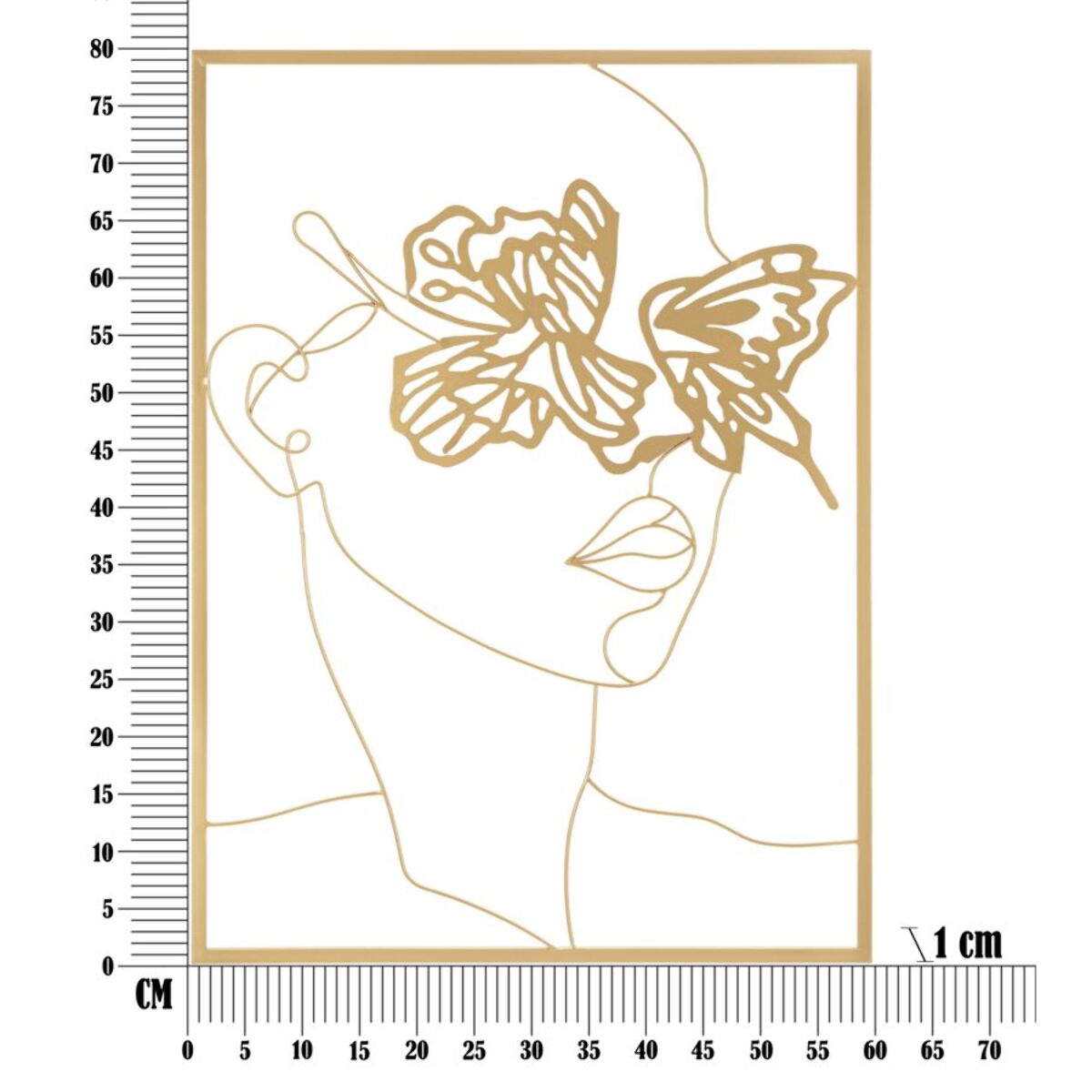 PANNELLO IN FERRO GOLD FACE CM 60X1X80