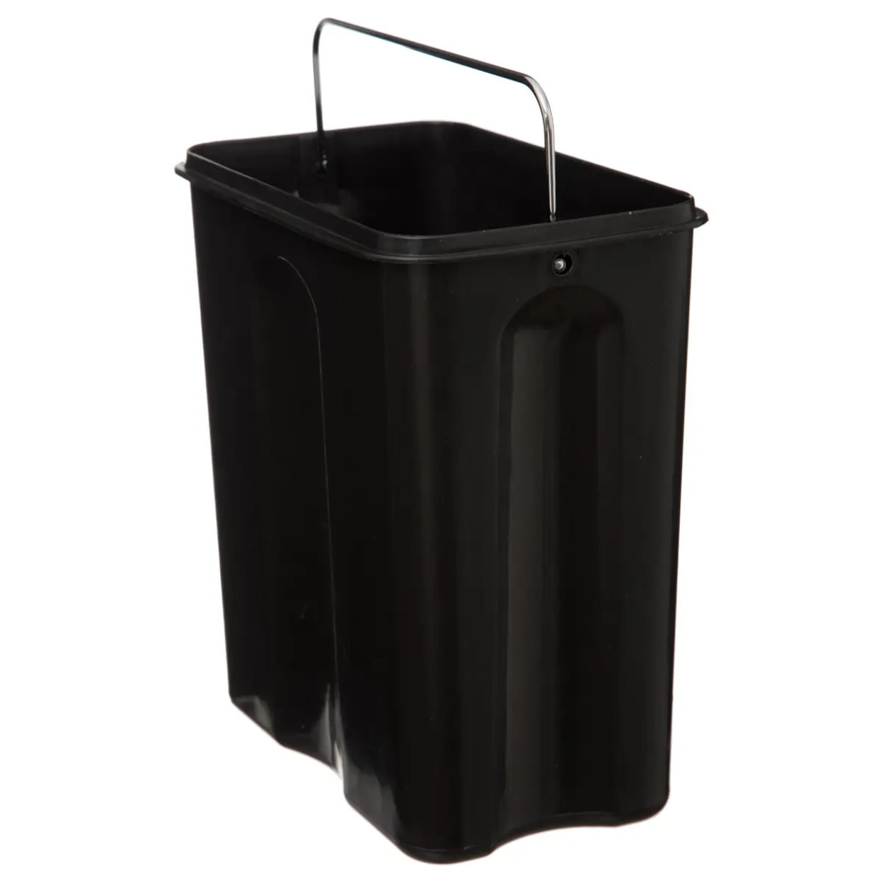 Poubelle rectangulaire soft close inox 5L blanc