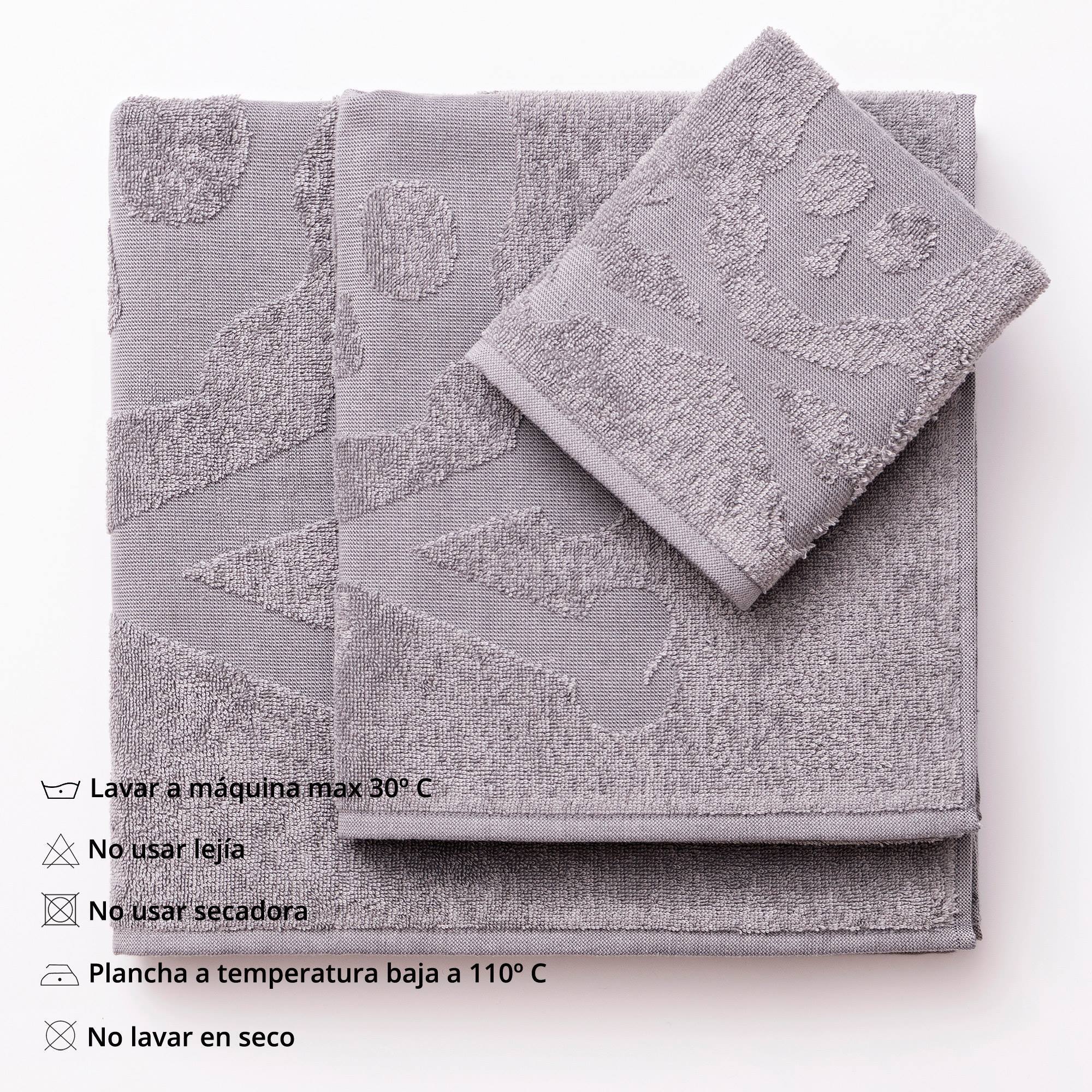 Juego de 4 sets de 3 toallas calavera (4x tocador 30x50cm + 4x manos 50x90cm + 4x baño 70x140cm) 450gsm en algodón, blanco-azul-gris scalpers home